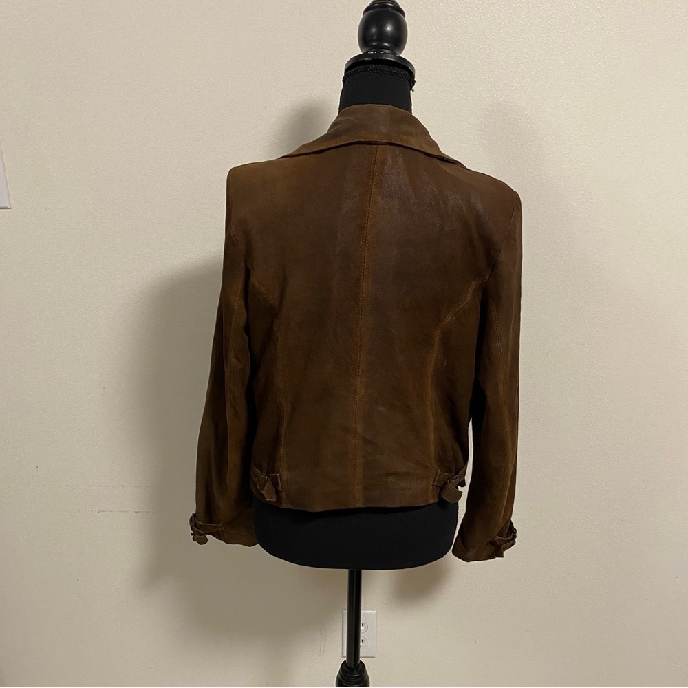 El Bomero Jacket Women’s Size Large Brown Suede Leather Motto Jacket Vintage - Picture 8 of 17